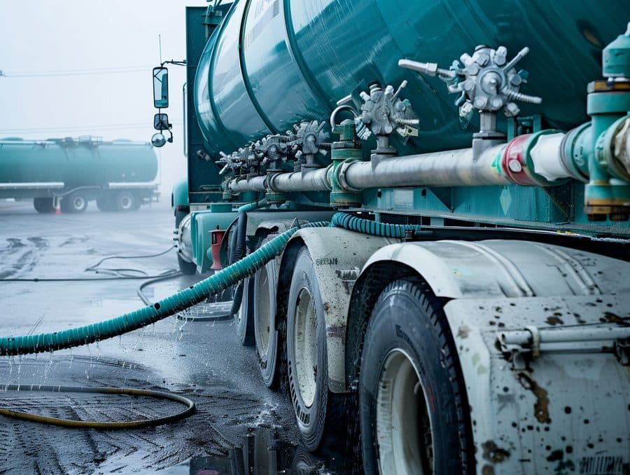 Tanker loading at a wellsite